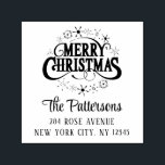 Merry Christmas Holiday Personal Return Address Self-inking Stamp<br><div class="desc">Merry Christmas Holiday Personal Return Address Self Inking Stamp features the text "Merry Christmas" with your custom name and return address below in an elegant calligraphy script. Perfect for Christmas cards,  holiday cards,  Christmas party invitations and holiday parties. Designed by ©Evco Studio www.zazzle.com/store/evcostudio</div>