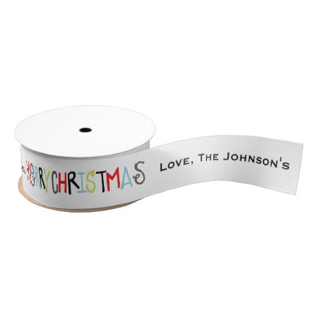 Merry Christmas | Holiday Personalized Ribbon