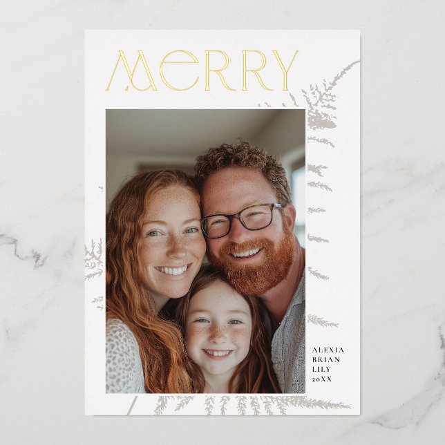 Merry Christmas Holiday Photo Card (Front)
