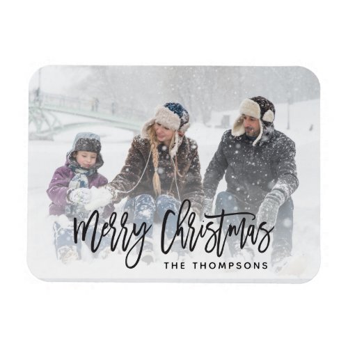 Merry Christmas Holiday Photo Card Magnet