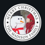 Merry Christmas Holiday Photo Magnet<br><div class="desc">Create Your Own Christmas | Holiday Photo Refrigerator Magnet.</div>