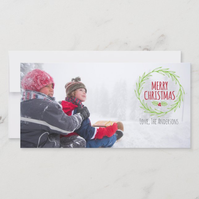 Merry Christmas Holiday Photocard (Front)