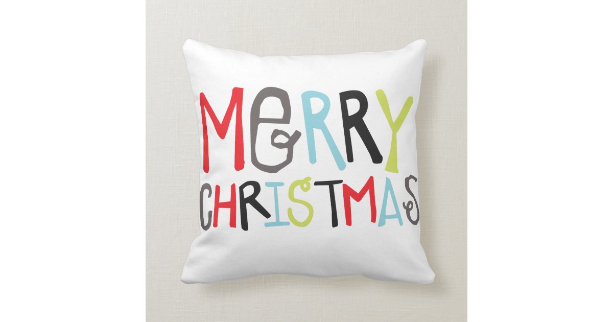 Merry Christmas Holiday Pillow 4318