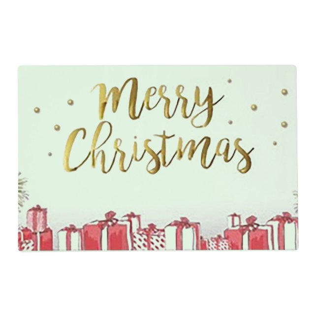 “Merry Christmas” Holiday Placemat (Front)