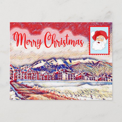 Merry Christmas Holiday Postcard