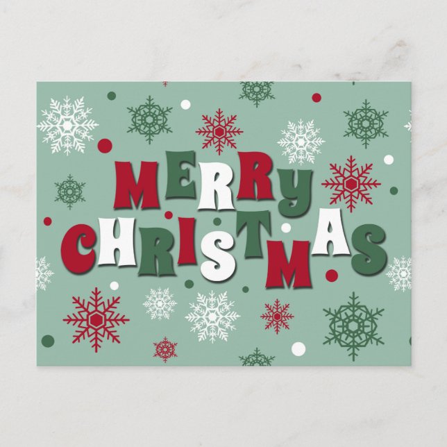 Merry Christmas Holiday Postcard (Front)