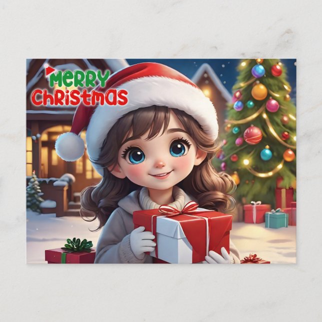 Merry Christmas Holiday Postcard (Front)
