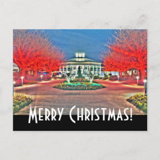 merry christmas holiday postcard