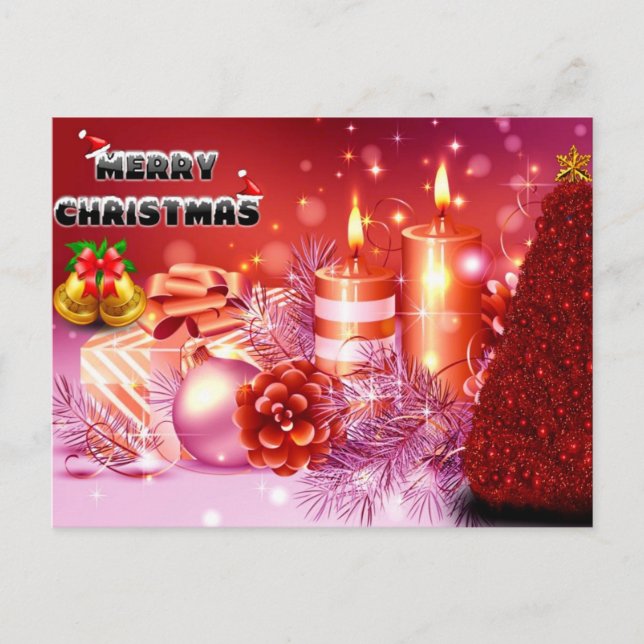 merry christmas holiday postcard (Front)