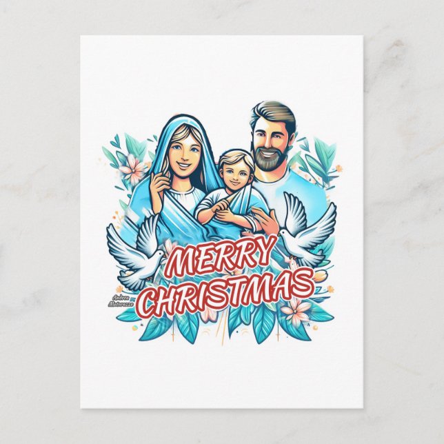 Merry Christmas Holiday Postcard (Front)