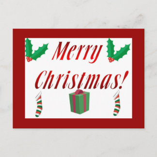 Merry Christmas Holiday Postcard