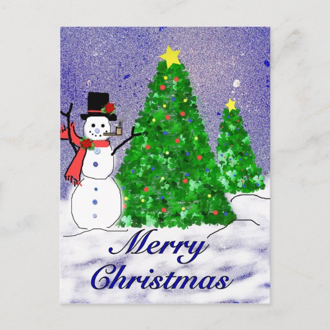 Merry Christmas Holiday Postcard (Front)
