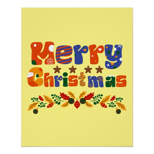Merry Christmas  Holiday Poster (Front)