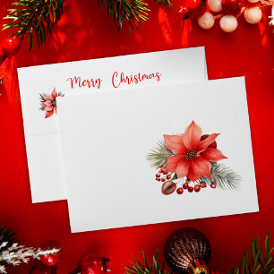 Merry Christmas Holiday Return Address Envelope