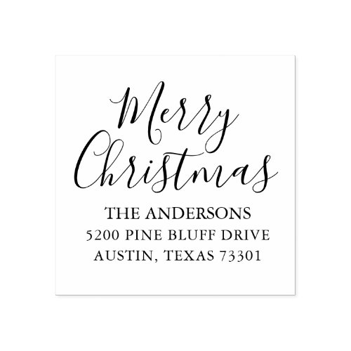 Merry Christmas  Holiday Return Address Stamp