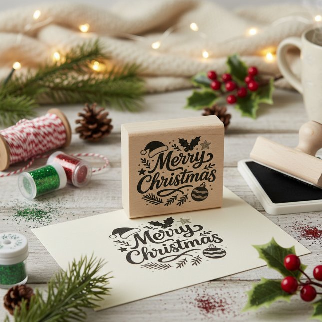 Merry Christmas Holiday Rubber Stamp (Creator Uploaded)