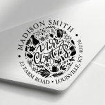 Merry Christmas Holiday Script Cute Return Address Self-inking Stamp<br><div class="desc">Spread holiday cheer with this festive self-inking stamp! Featuring the cheerful phrase "Merry Christmas" in a playful script font with a cute snowflake accent, this stamp is perfect for personalizing Christmas cards, holiday letters, and gift tags. Easily add your return address to your mailings and add a touch of whimsy...</div>