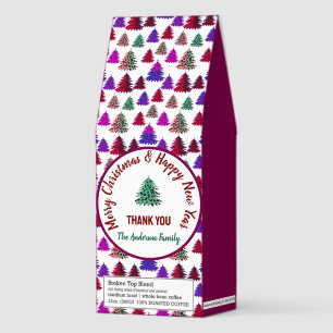 Merry Christmas Holiday Season Custom Gift Favor Roasted Coffee