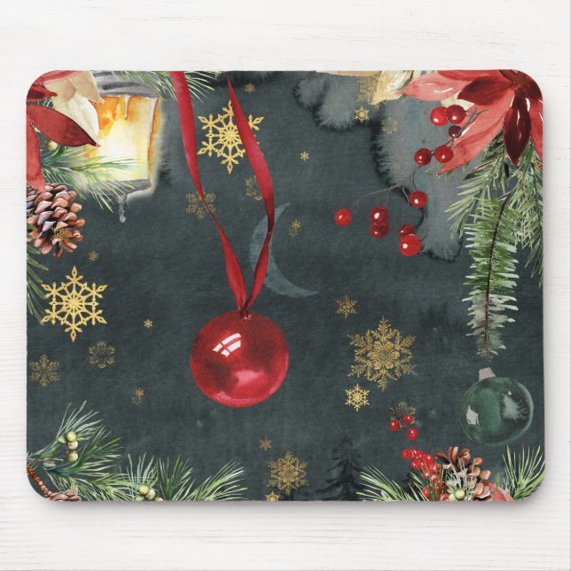 Merry Christmas Holiday Splendor  Mouse Pad (Front)
