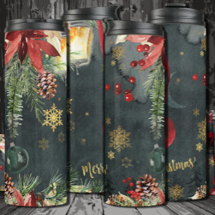 Merry Christmas Holiday Splendor Thermal Tumbler