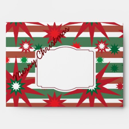 Merry Christmas Holiday Stars 5x7 Card Envelopes
