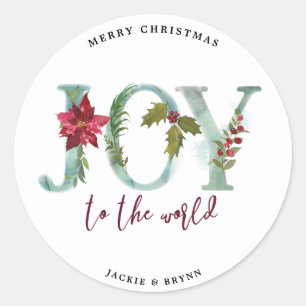 merry christmas holiday sticker gift wrap joy