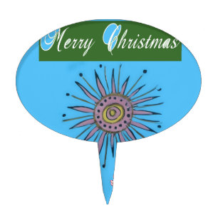 Merry Christmas Holiday Sunshine Collection Cake Topper