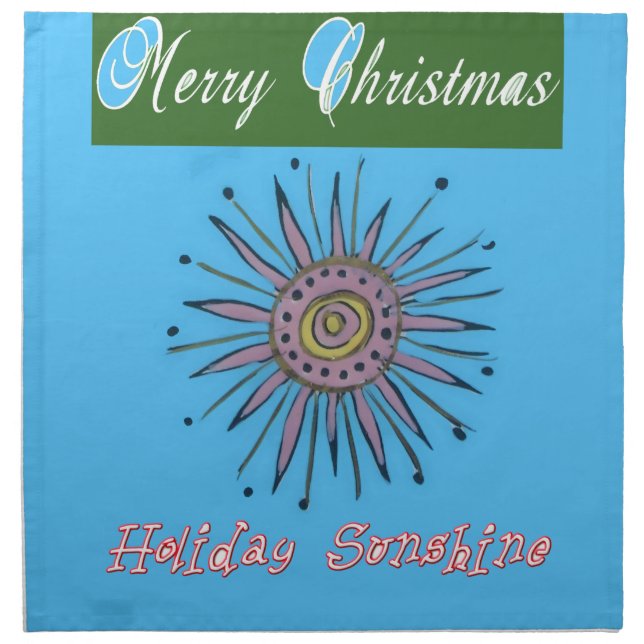 Merry Christmas Holiday Sunshine Collection Napkin (Front)