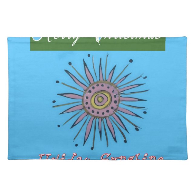 Merry Christmas Holiday Sunshine Collection Placemat (Front)