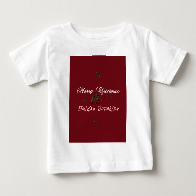 Merry Christmas Holiday Sunshine Red  Baby T-Shirt (Front)