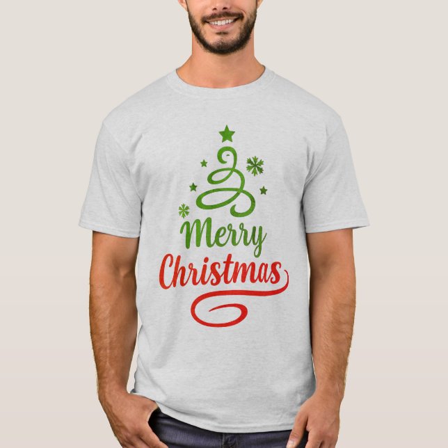 🎄 Merry Christmas Holiday Tee – Customizable Free (Front)