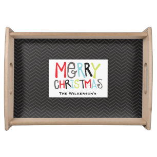Merry Christmas Holiday Tray