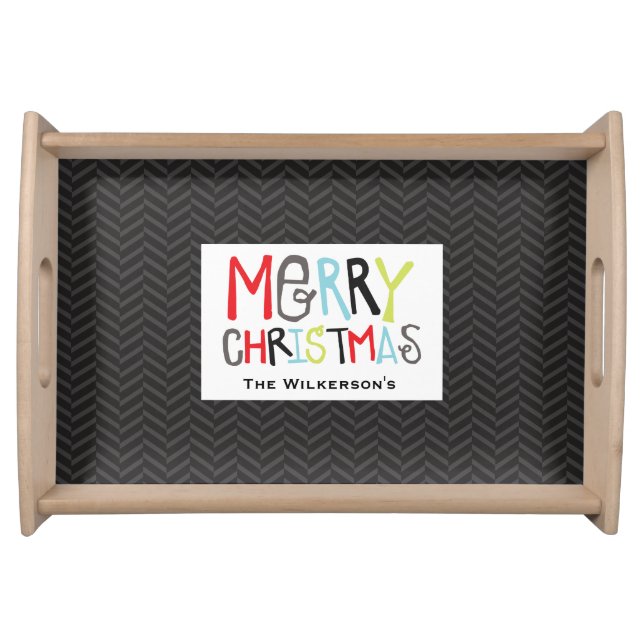 Merry Christmas Holiday Tray (Front)