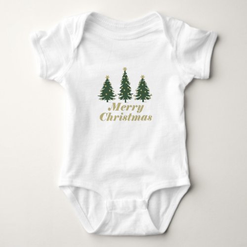merry christmas holiday tree decor baby bodysuit