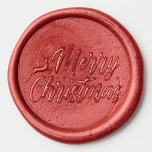 Merry Christmas Holiday Wax Seal Sticker