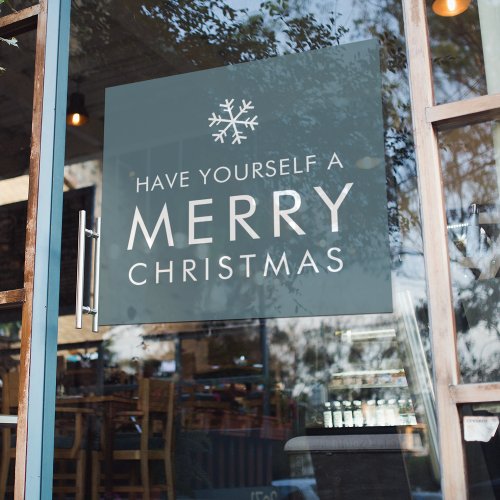 Merry Christmas  Holiday Window Cling