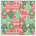 Merry Christmas Holiday Winter Pattern Fabric
