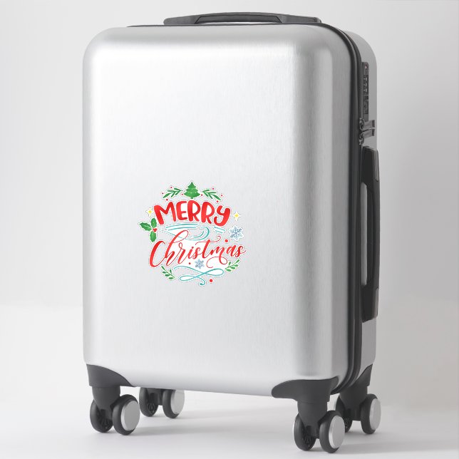 Merry Christmas Holiday Winter Sticker (Suitcase)