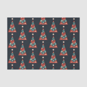Merry Christmas holidays abstract art xmas tree Tissue Paper
