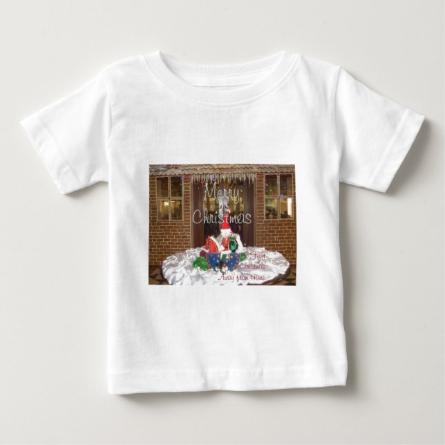 Merry Christmas Holidays Away from Home Baby T-Shirt (Front)