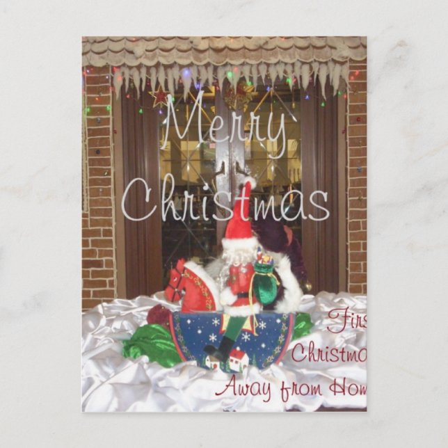 Merry Christmas holidays away from home Inspired A Holiday Postcard (Front)