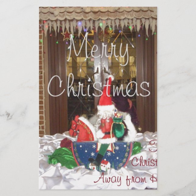 Merry Christmas holidays away from home Inspired A Stationery (Front)