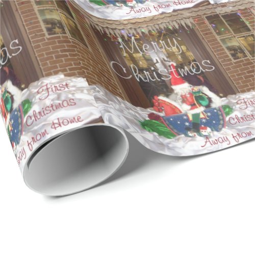 Merry Christmas holidays away from home Inspired A Wrapping Paper