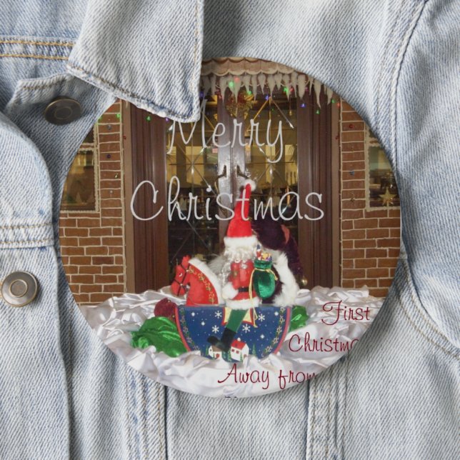 Merry Christmas holidays away from home Inspired  Button (In Situ)