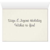 Merry Christmas Holidays Card (Inside Horizontal (Bottom))