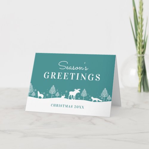 Merry Christmas  Holidays in the Forest Card