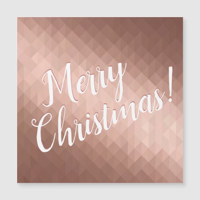 Merry Christmas holidays rose gold seasonal text (Front)
