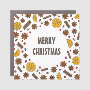 Merry Christmas holidays spices Car Magnet