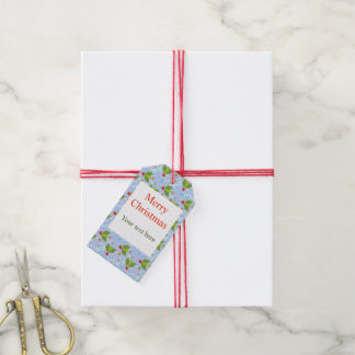 Merry Christmas holly berry pattern Gift Tags