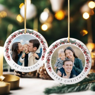 Merry Christmas Holly Botanical Photo